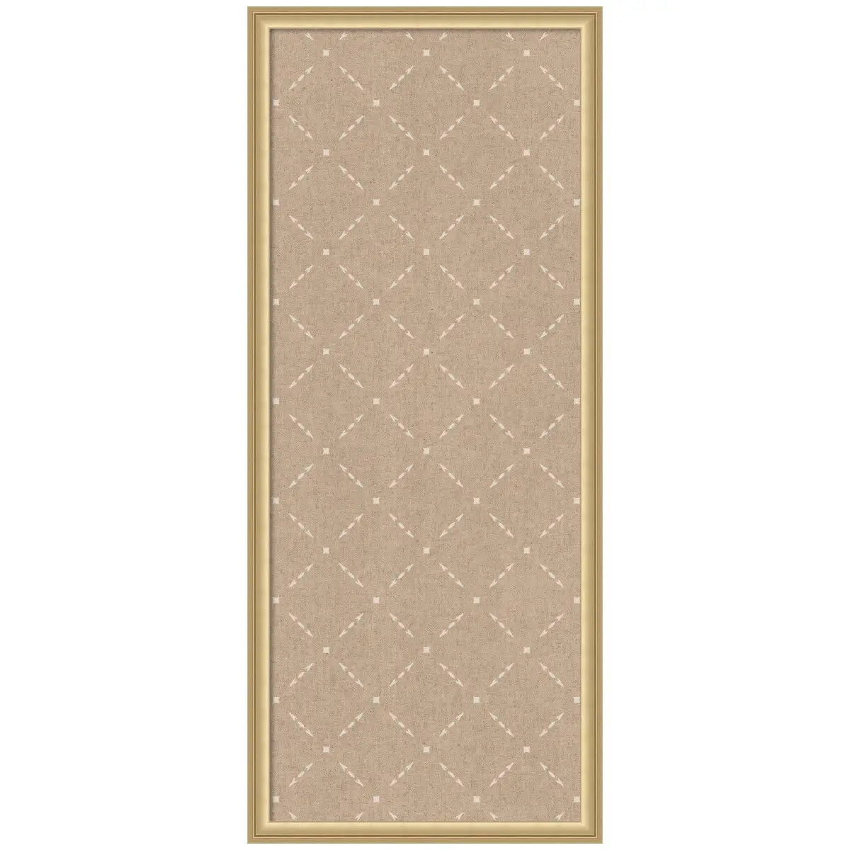 Bulletin Board - Pinboard Beige Lattice Pattern - Florence Gold / 18x42 - kateandlaurel