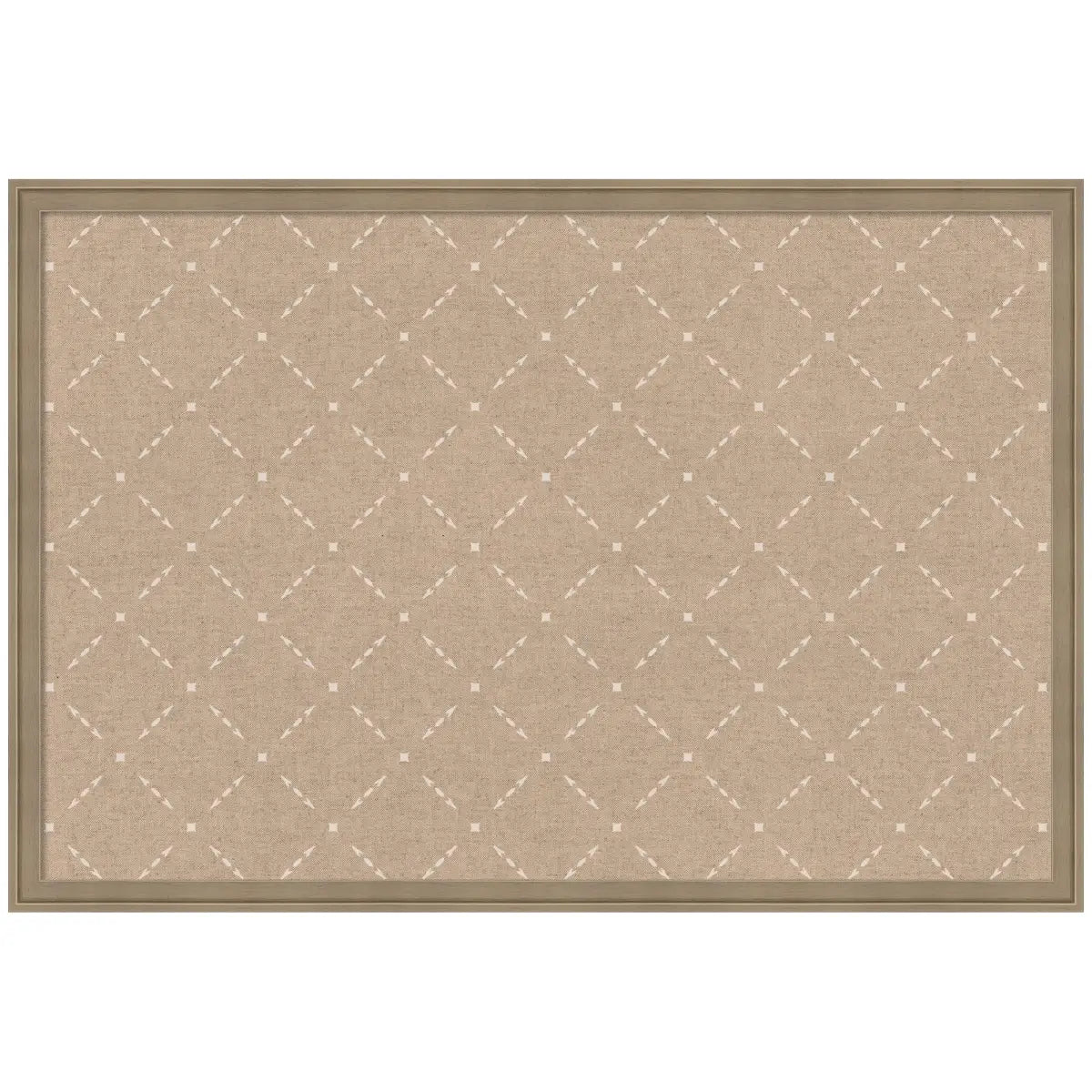 Bulletin Board - Pinboard Beige Lattice Pattern - Florence Light Brown / 38x26 - kateandlaurel