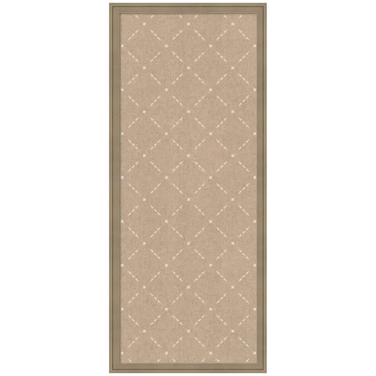 Bulletin Board - Pinboard Beige Lattice Pattern - Florence Light Brown / 18x42 - kateandlaurel
