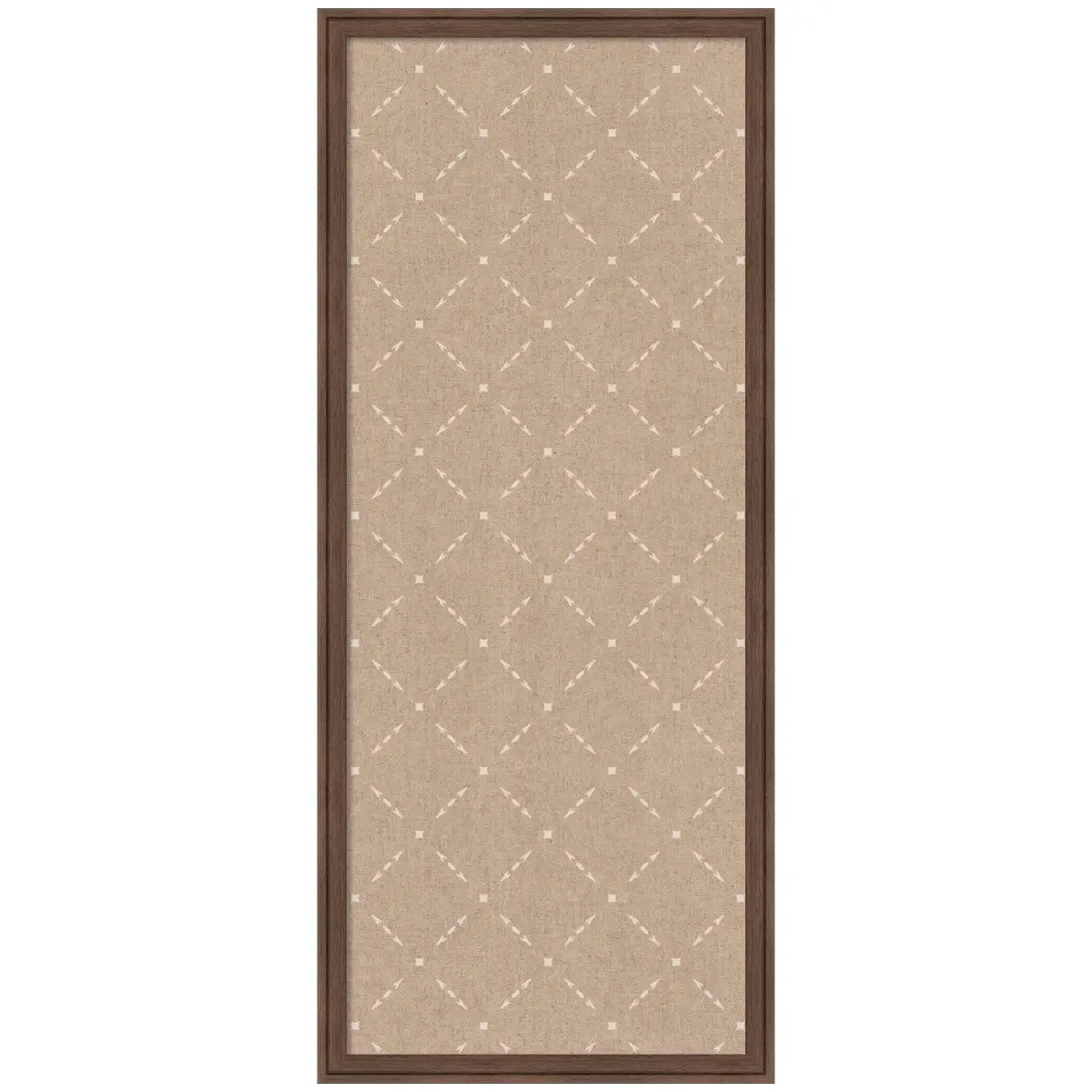 Bulletin Board - Pinboard Beige Lattice Pattern - Florence Medium Brown / 18x42 - kateandlaurel