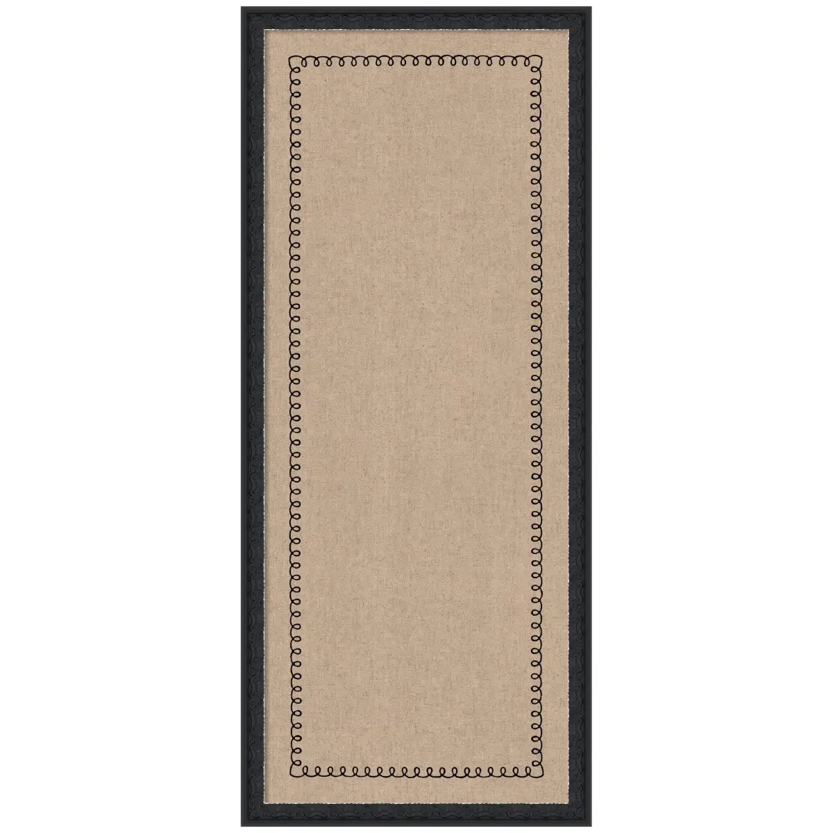 Bulletin Board Pinboard - Black Scallop Print - Bethany Black / 18x42 - kateandlaurel