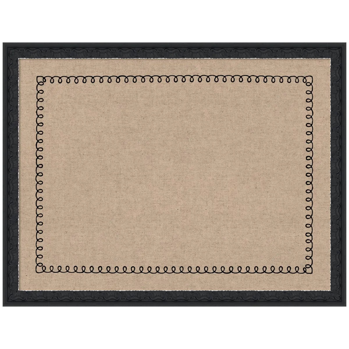 Bulletin Board Pinboard - Black Scallop Print - Bethany Black / 26x20 - kateandlaurel