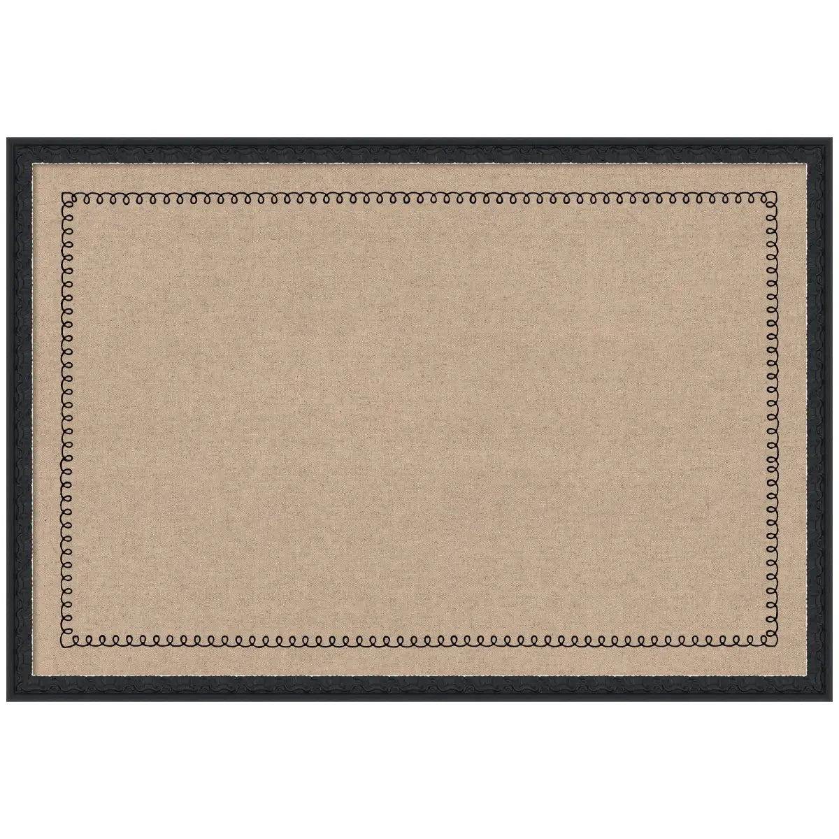 Bulletin Board Pinboard - Black Scallop Print - Bethany Black / 38x26 - kateandlaurel