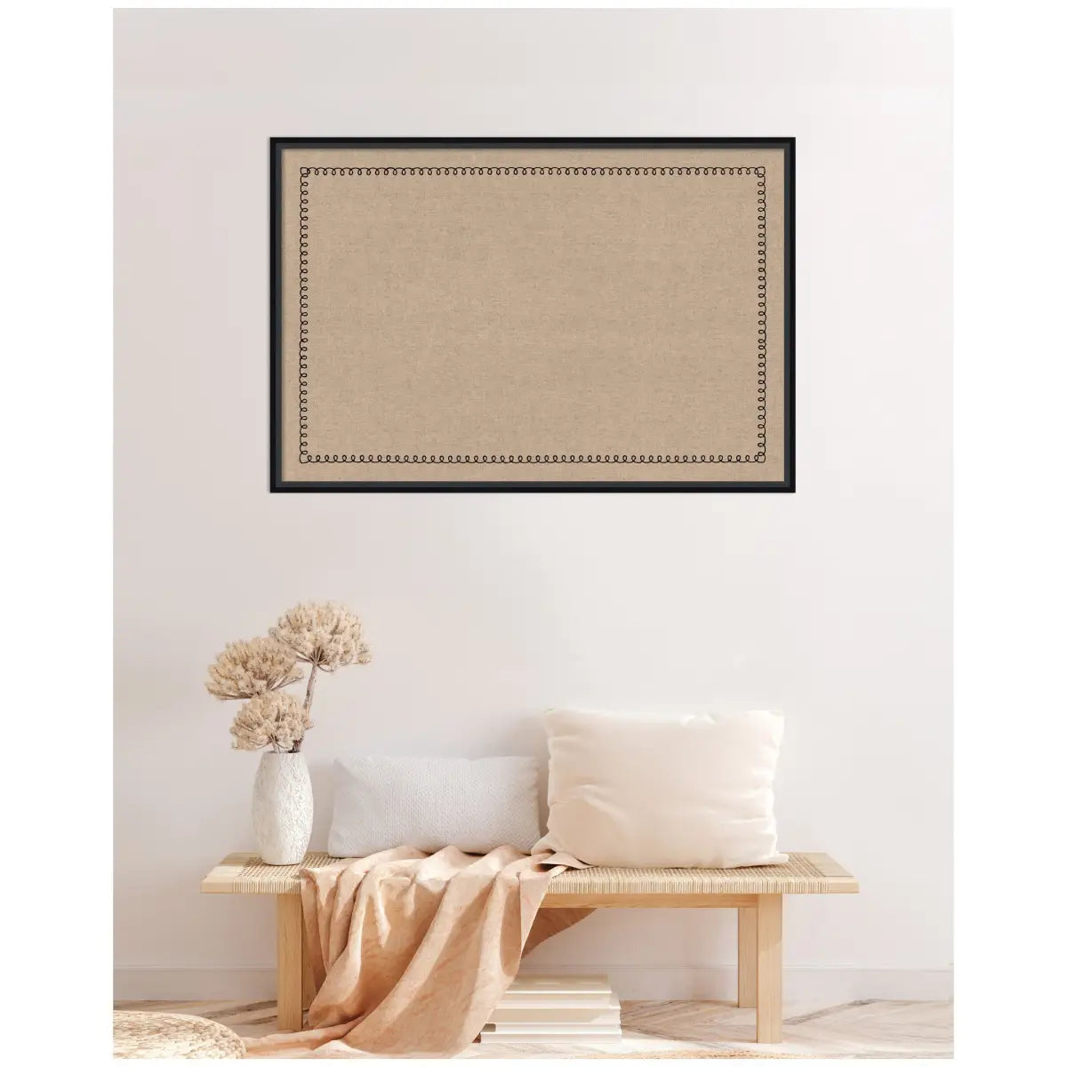 Bulletin Board Pinboard - Black Scallop Print - kateandlaurel