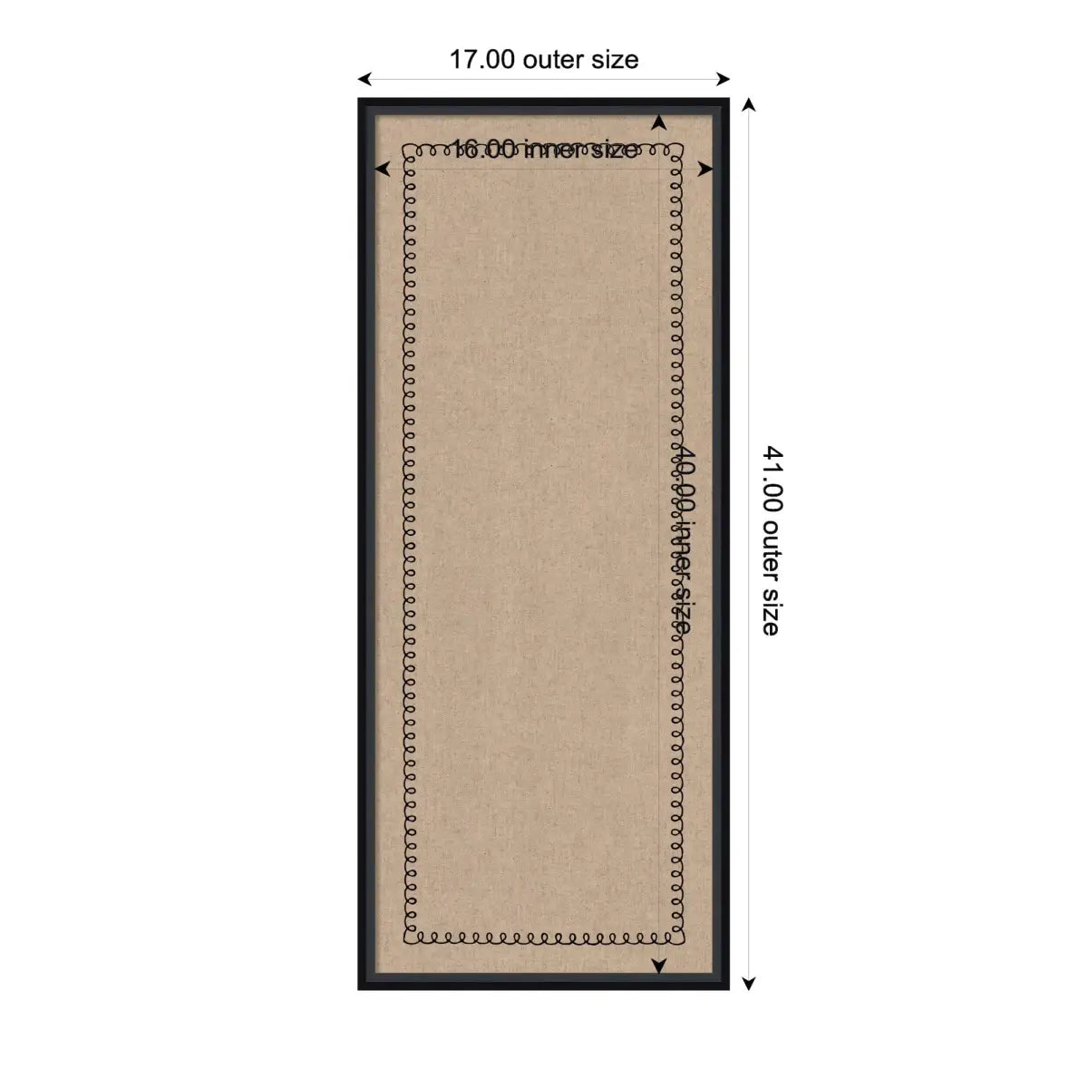 Bulletin Board Pinboard - Black Scallop Print - kateandlaurel
