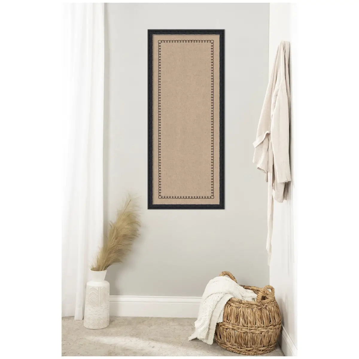 Bulletin Board Pinboard - Black Scallop Print - kateandlaurel