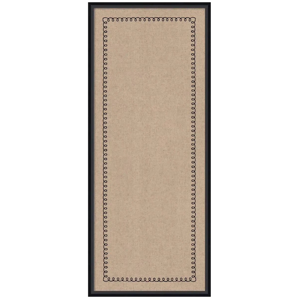 Bulletin Board Pinboard - Black Scallop Print - Lucie Black / 17x41 - kateandlaurel