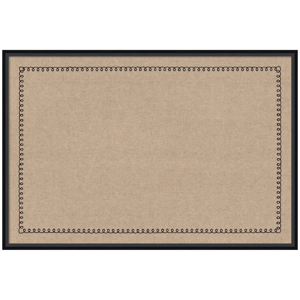 Bulletin Board Pinboard - Black Scallop Print - Lucie Black / 37x25 - kateandlaurel