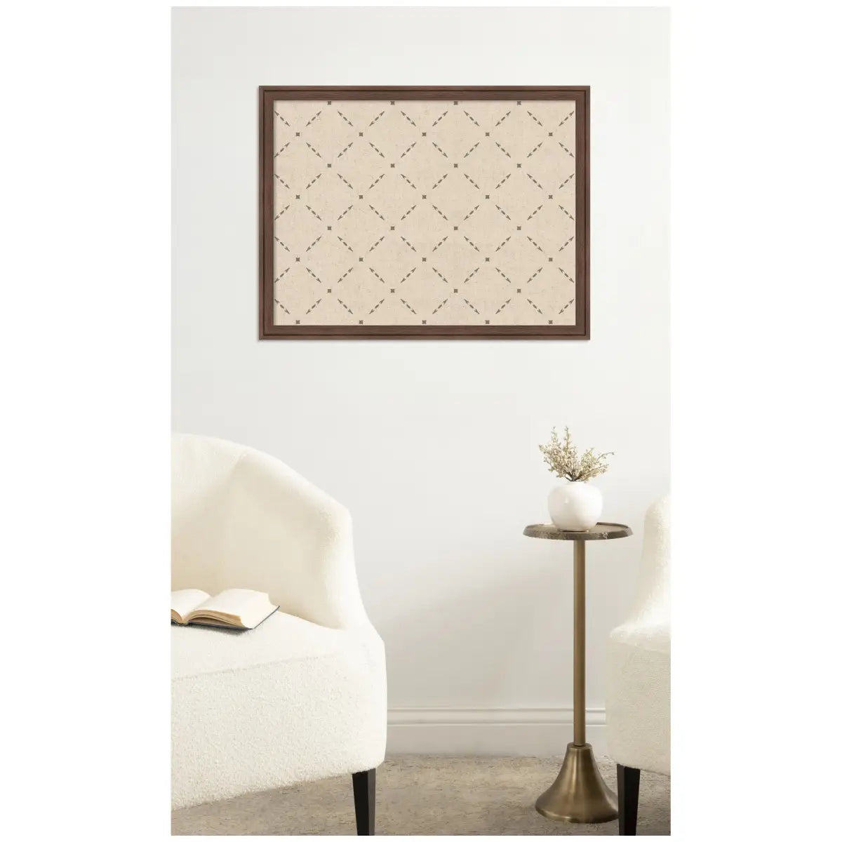 Bulletin Board - Pinboard Green Lattice Print - kateandlaurel