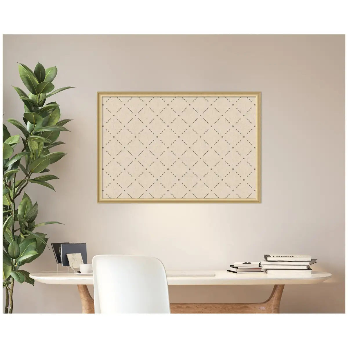 Bulletin Board - Pinboard Green Lattice Print - kateandlaurel