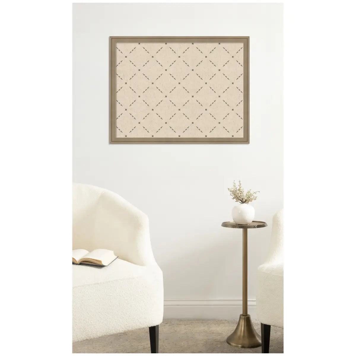 Bulletin Board - Pinboard Green Lattice Print - kateandlaurel