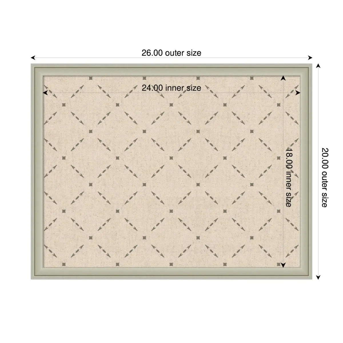 Bulletin Board - Pinboard Green Lattice Print - kateandlaurel