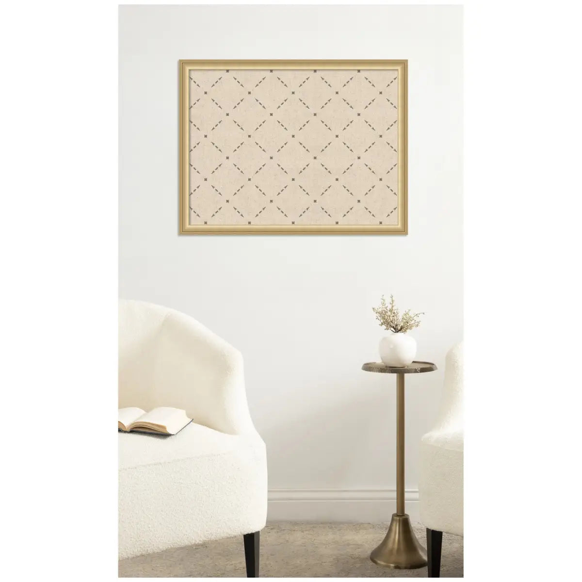 Bulletin Board - Pinboard Green Lattice Print - kateandlaurel