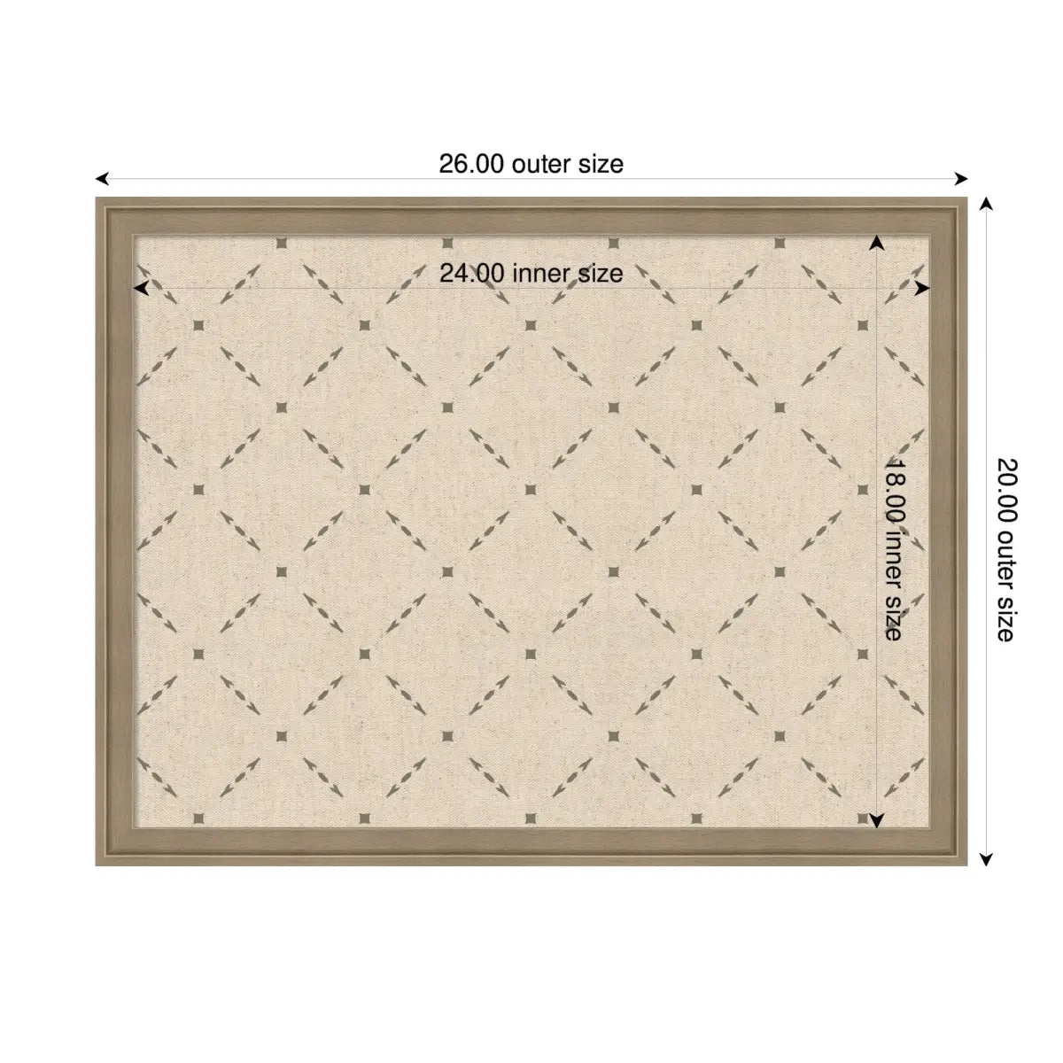 Bulletin Board - Pinboard Green Lattice Print - kateandlaurel