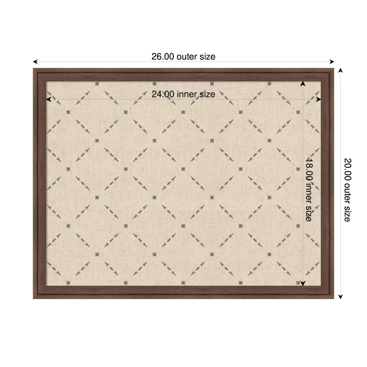 Bulletin Board - Pinboard Green Lattice Print - kateandlaurel