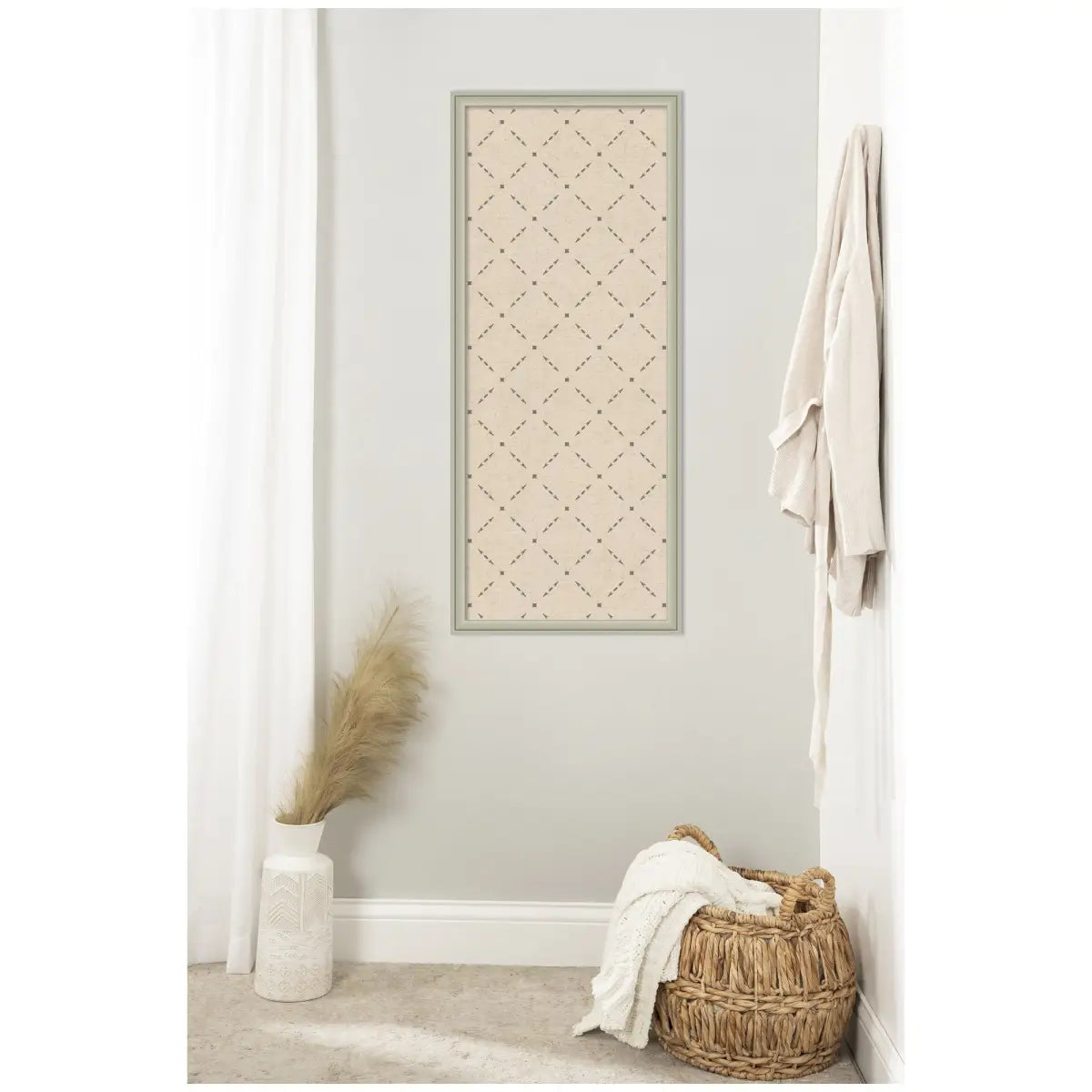 Bulletin Board - Pinboard Green Lattice Print - kateandlaurel