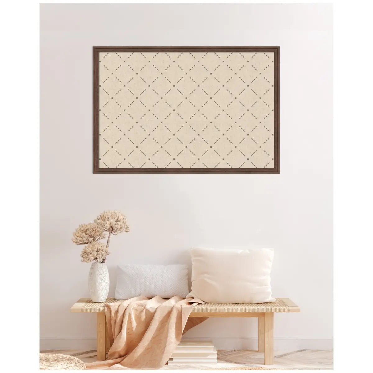 Bulletin Board - Pinboard Green Lattice Print - kateandlaurel