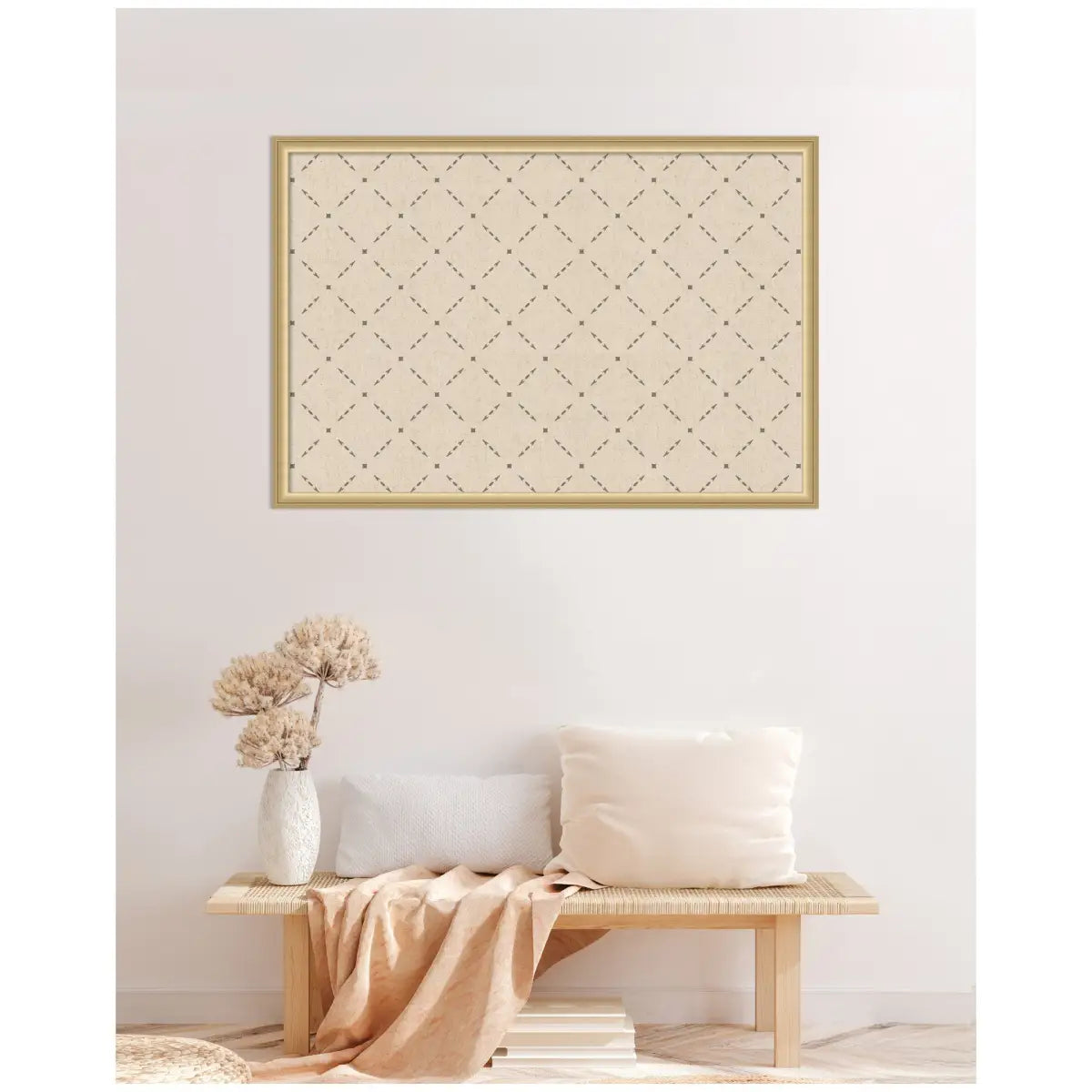 Bulletin Board - Pinboard Green Lattice Print - kateandlaurel