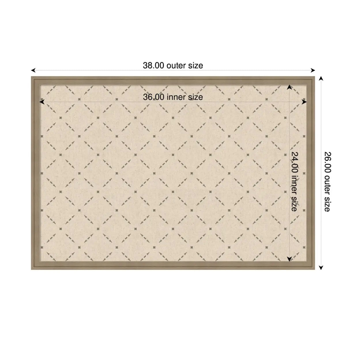 Bulletin Board - Pinboard Green Lattice Print - kateandlaurel
