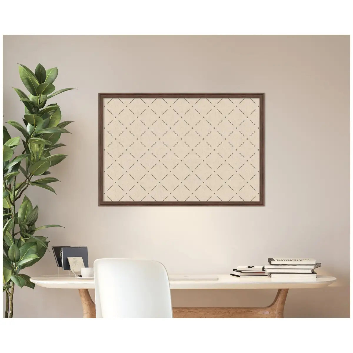 Bulletin Board - Pinboard Green Lattice Print - kateandlaurel