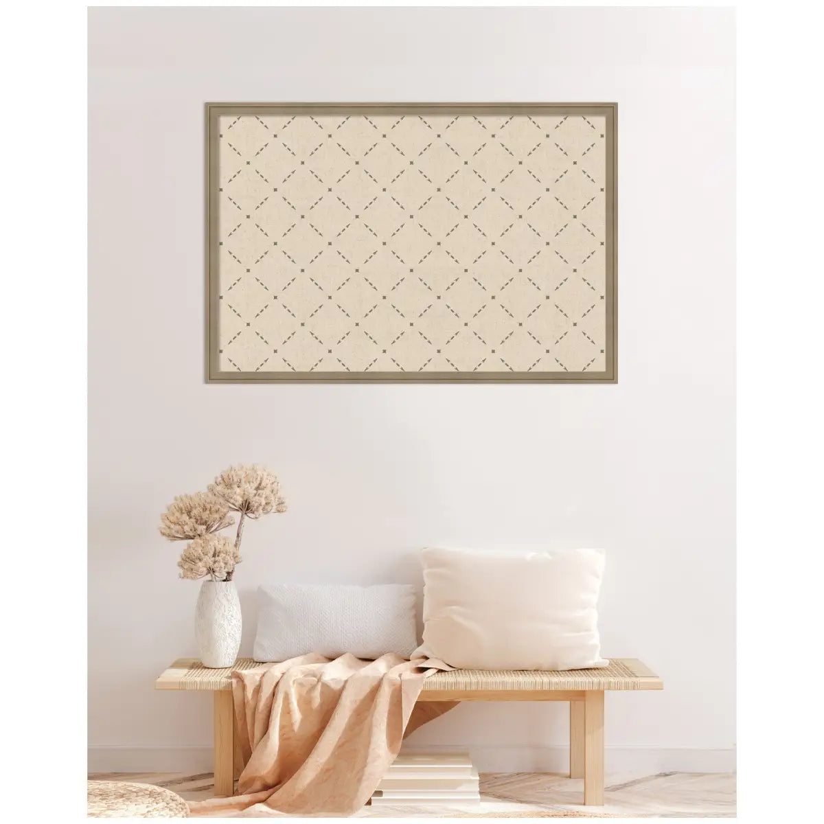 Bulletin Board - Pinboard Green Lattice Print - kateandlaurel