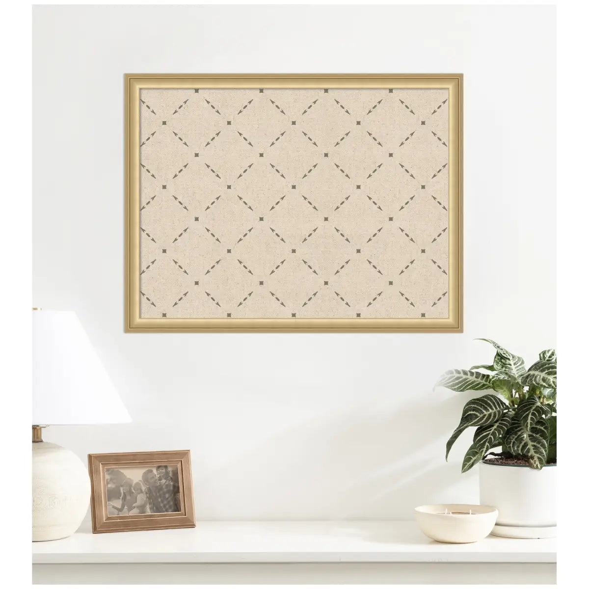 Bulletin Board - Pinboard Green Lattice Print - kateandlaurel