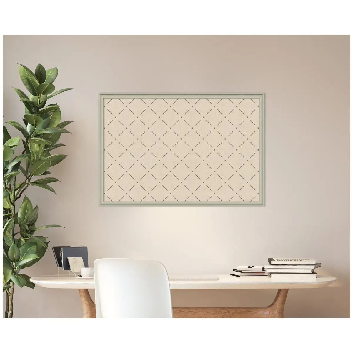 Bulletin Board - Pinboard Green Lattice Print - kateandlaurel