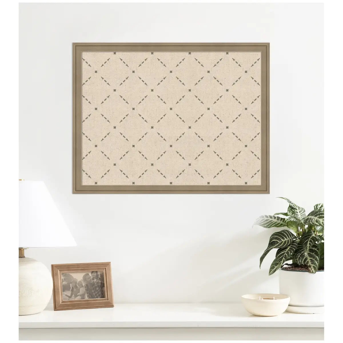 Bulletin Board - Pinboard Green Lattice Print - kateandlaurel