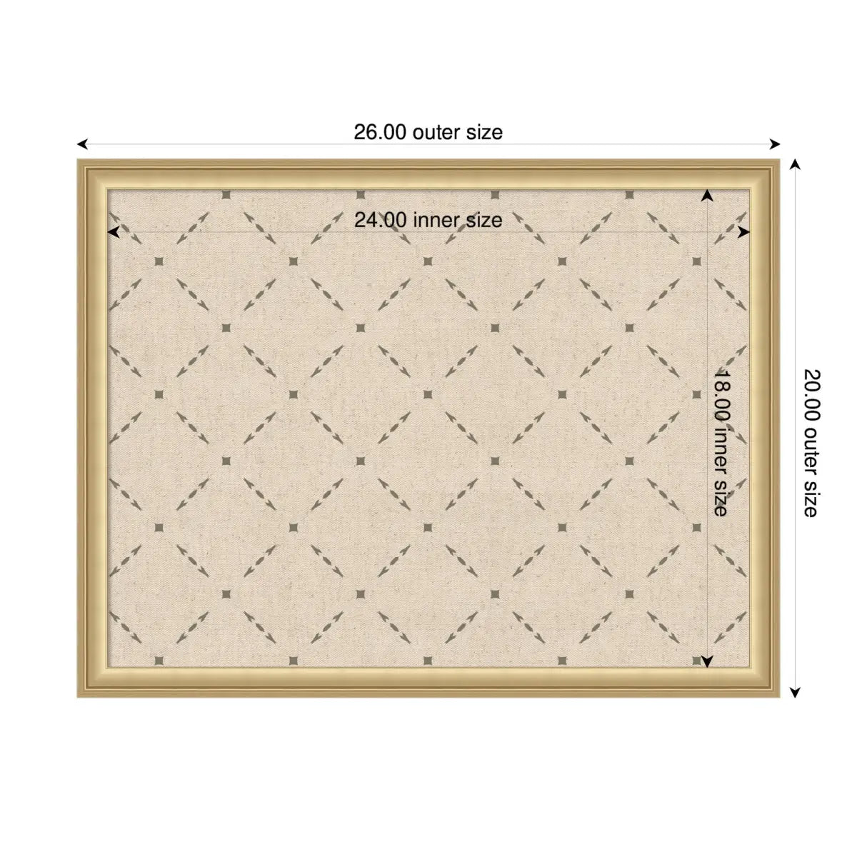 Bulletin Board - Pinboard Green Lattice Print - kateandlaurel