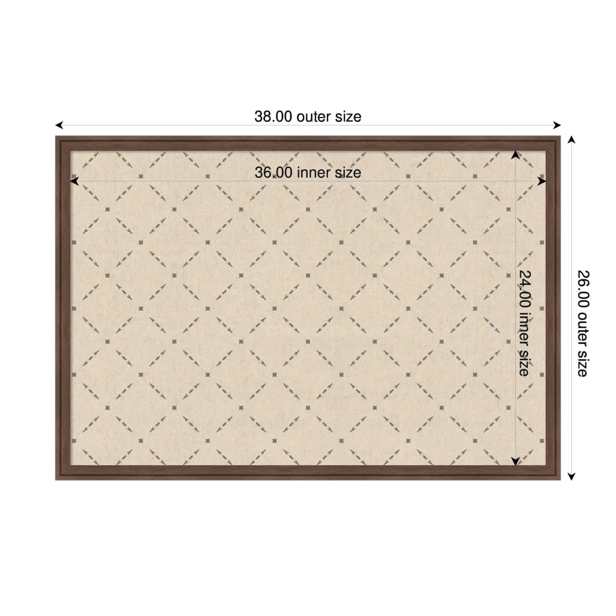 Bulletin Board - Pinboard Green Lattice Print - kateandlaurel