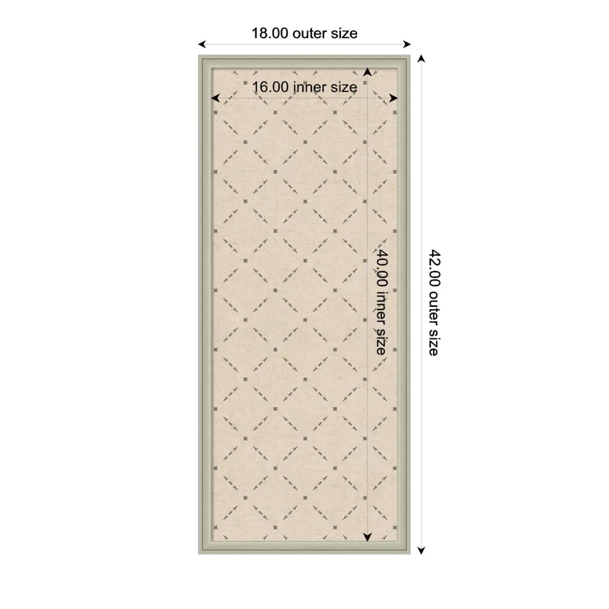 Bulletin Board - Pinboard Green Lattice Print - kateandlaurel