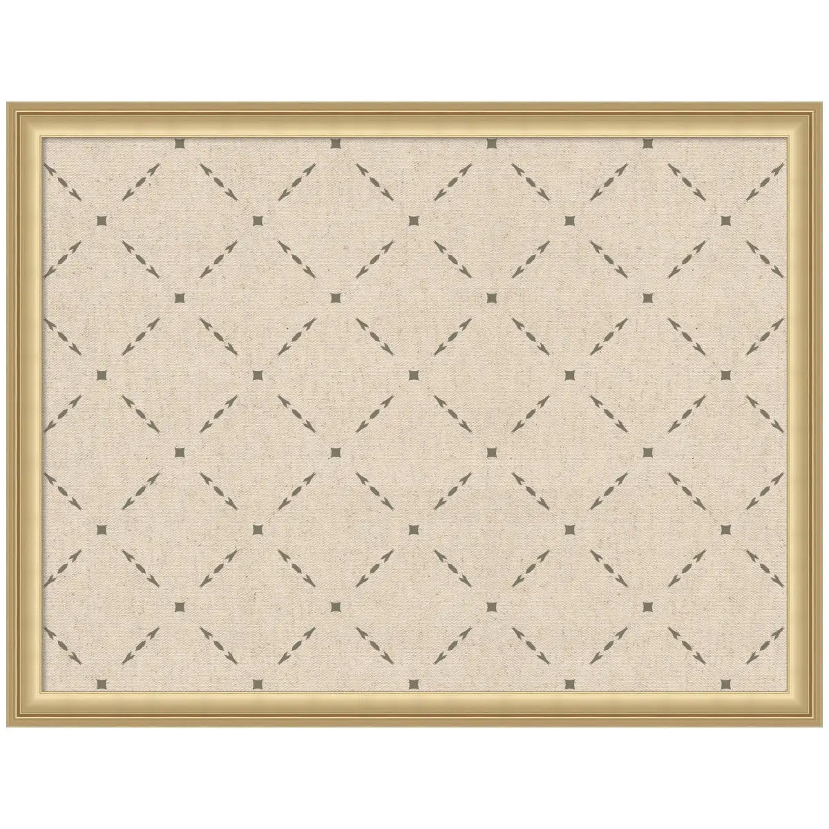 Bulletin Board - Pinboard Green Lattice Print - Florence Gold / 26x20 - kateandlaurel
