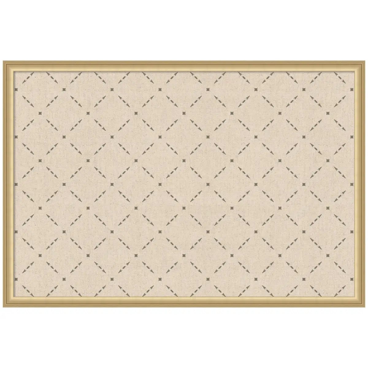 Bulletin Board - Pinboard Green Lattice Print - Florence Gold / 38x26 - kateandlaurel