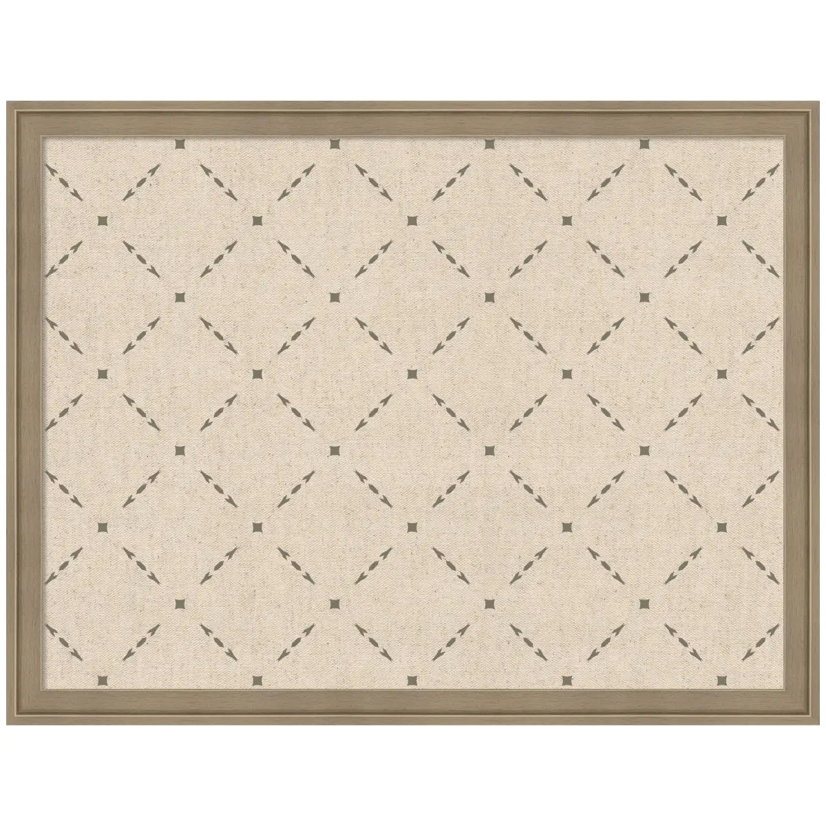 Bulletin Board - Pinboard Green Lattice Print - Florence Light Brown / 26x20 - kateandlaurel