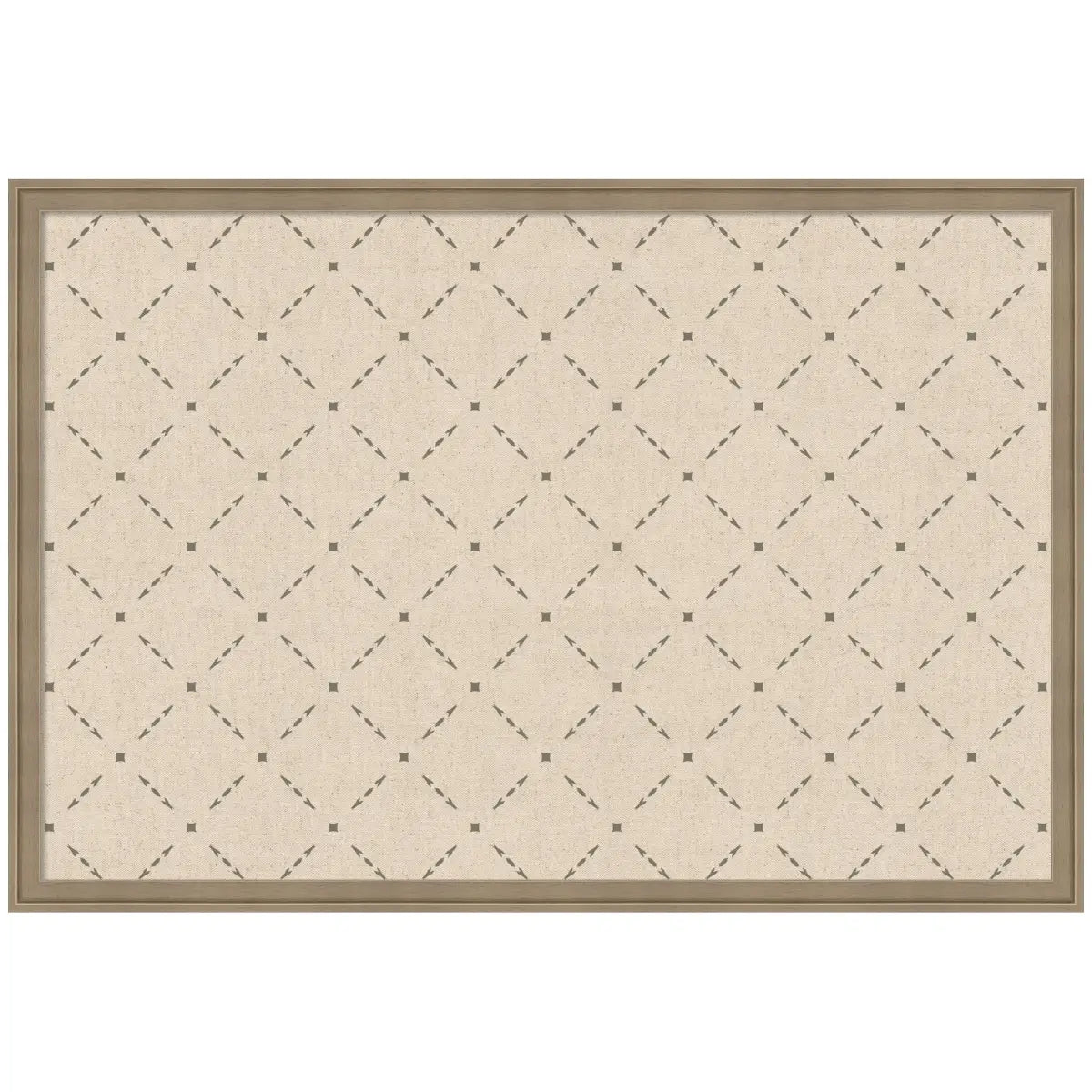 Bulletin Board - Pinboard Green Lattice Print - Florence Light Brown / 38x26 - kateandlaurel