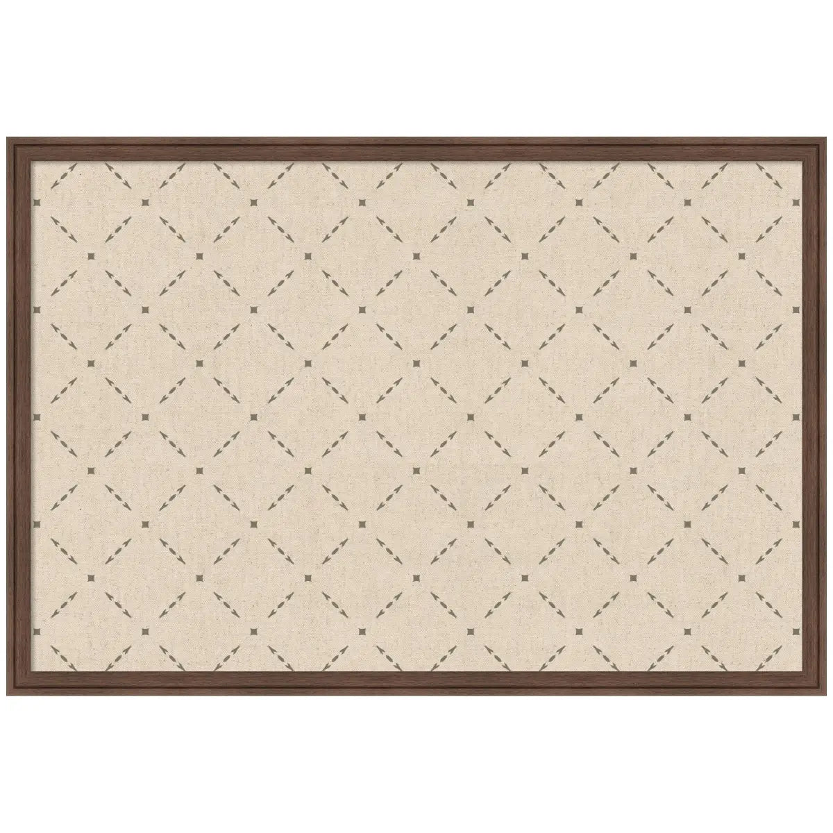 Bulletin Board - Pinboard Green Lattice Print - Florence Medium Brown / 38x26 - kateandlaurel