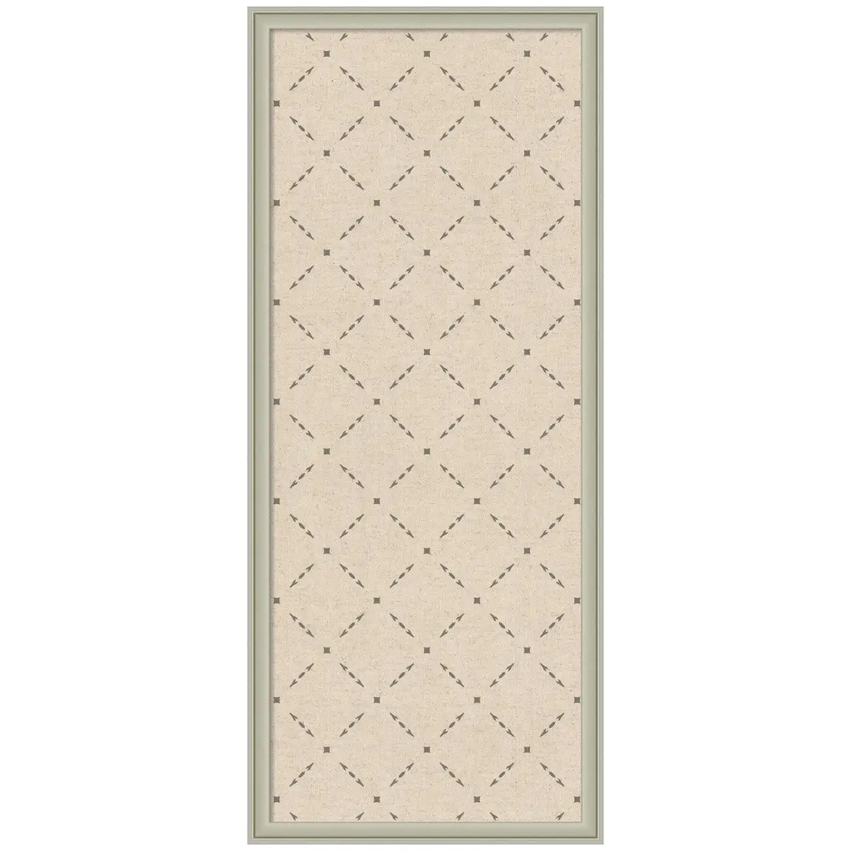 Bulletin Board - Pinboard Green Lattice Print - Florence Silver / 18x42 - kateandlaurel