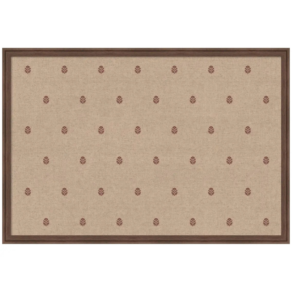Bulletin Board - Pinboard Red Botanical Block Print - Florence Medium Brown / 38x26 - kateandlaurel