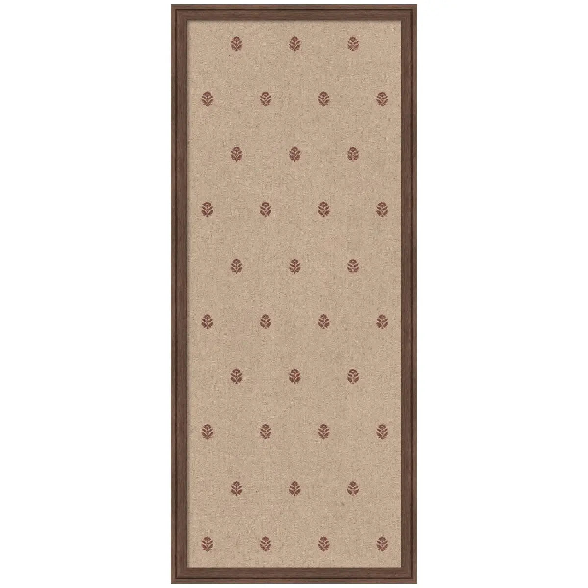 Bulletin Board - Pinboard Red Botanical Block Print - Florence Medium Brown / 18x42 - kateandlaurel