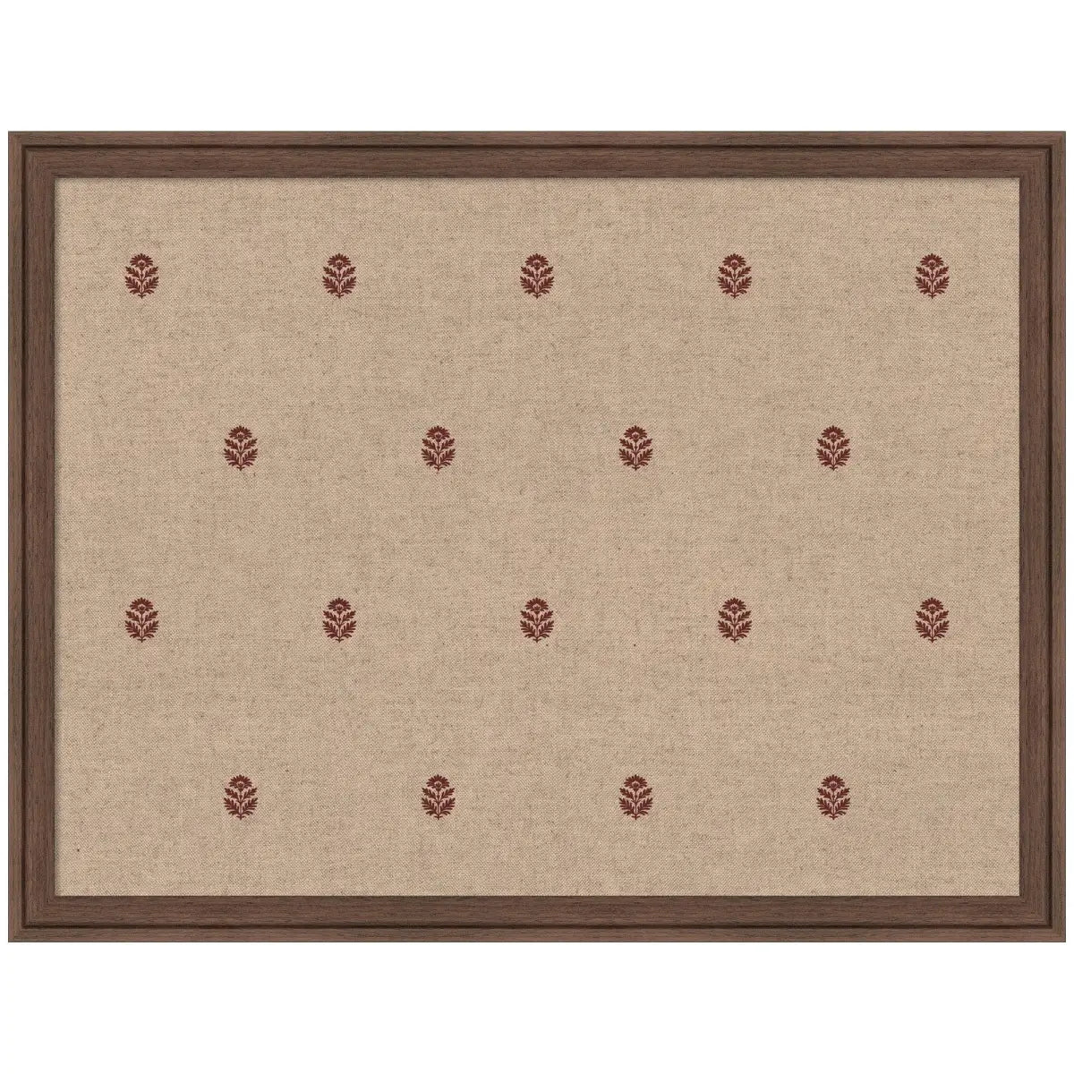 Bulletin Board - Pinboard Red Botanical Block Print - Florence Medium Brown / 26x20 - kateandlaurel