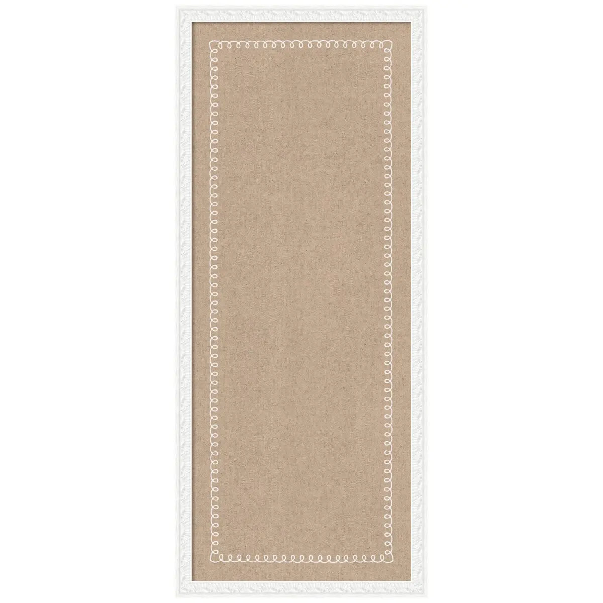 Bulletin Board - Pinboard White Scalloped Edge - Bethany White / 18x42 - kateandlaurel