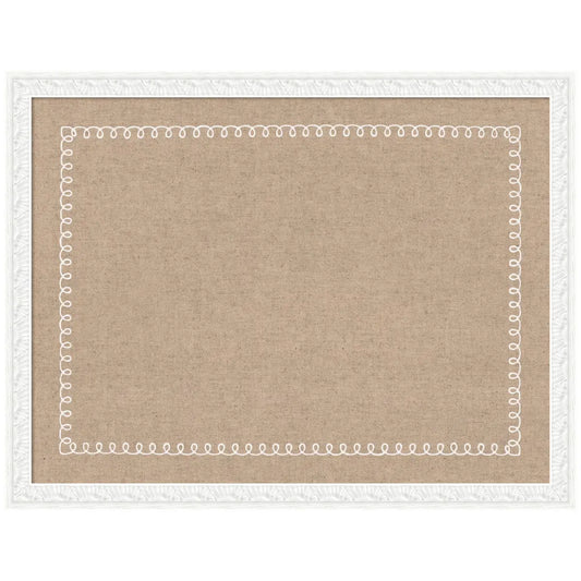 Bulletin Board - Pinboard White Scalloped Edge - Bethany White / 26x20 - kateandlaurel