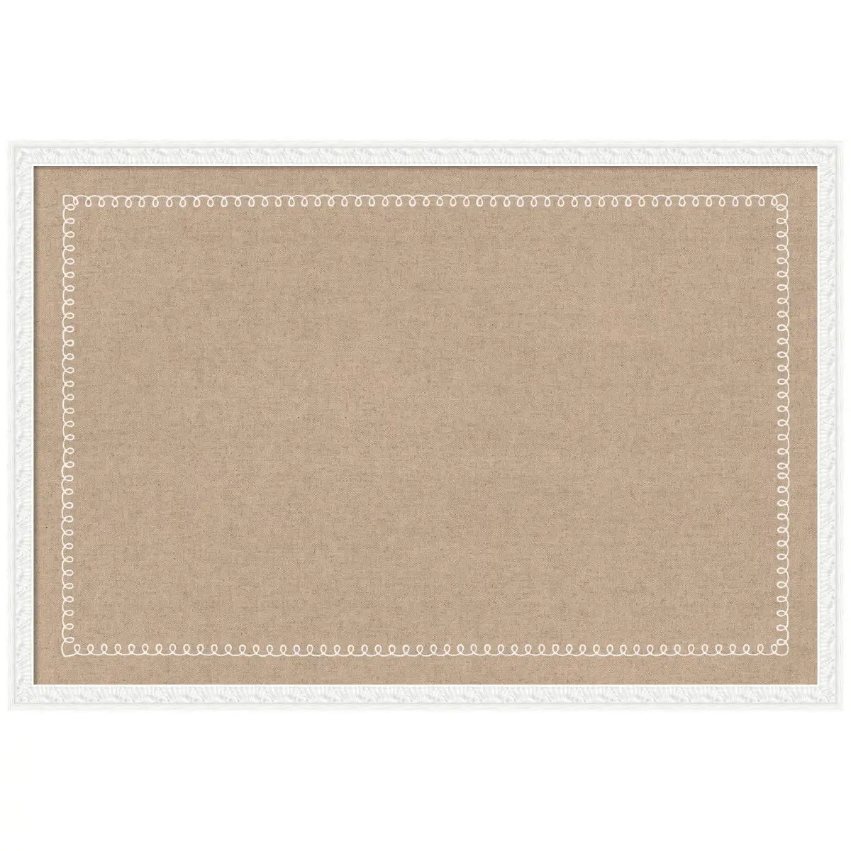 Bulletin Board - Pinboard White Scalloped Edge - Bethany White / 38x26 - kateandlaurel
