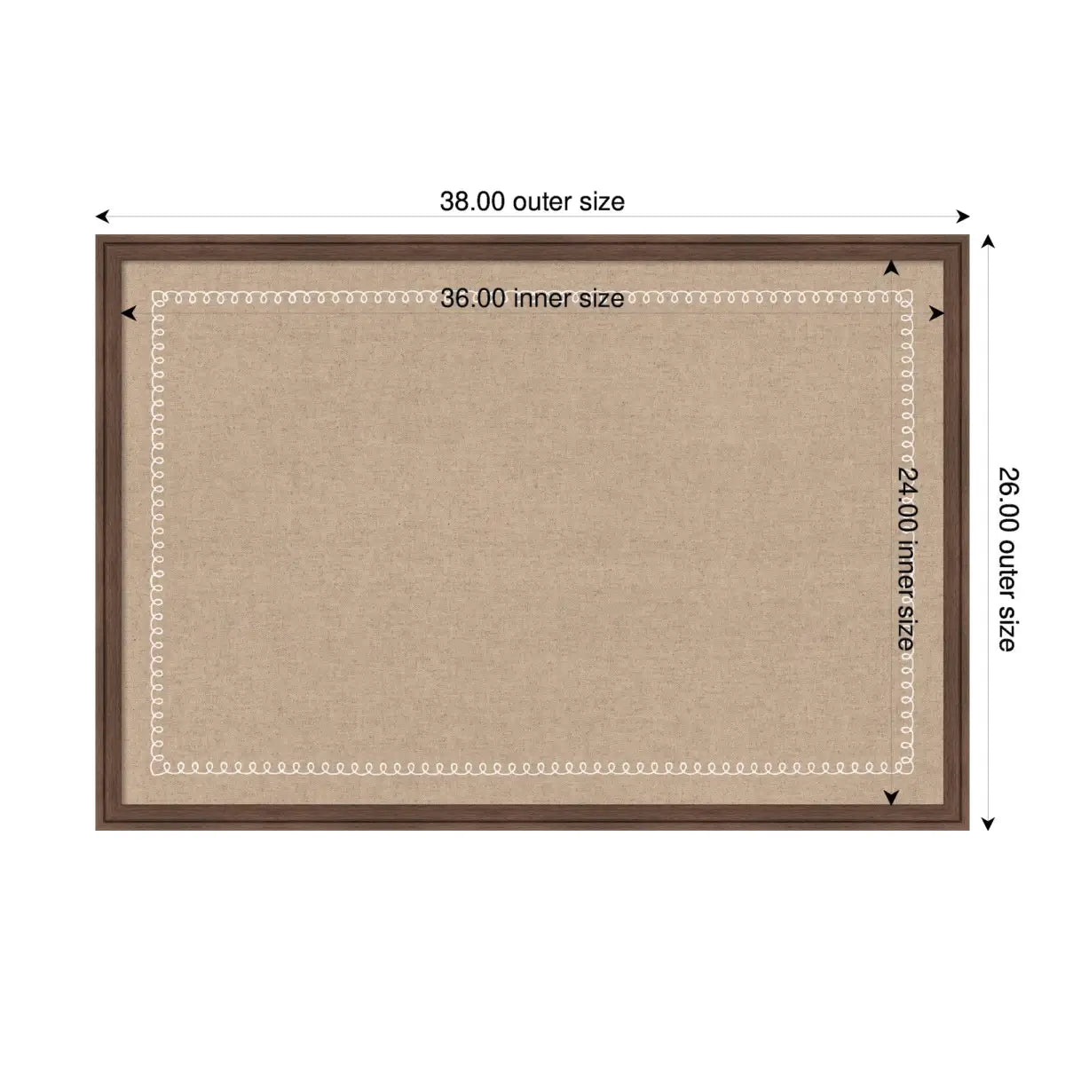 Bulletin Board - Pinboard White Scalloped Edge - kateandlaurel