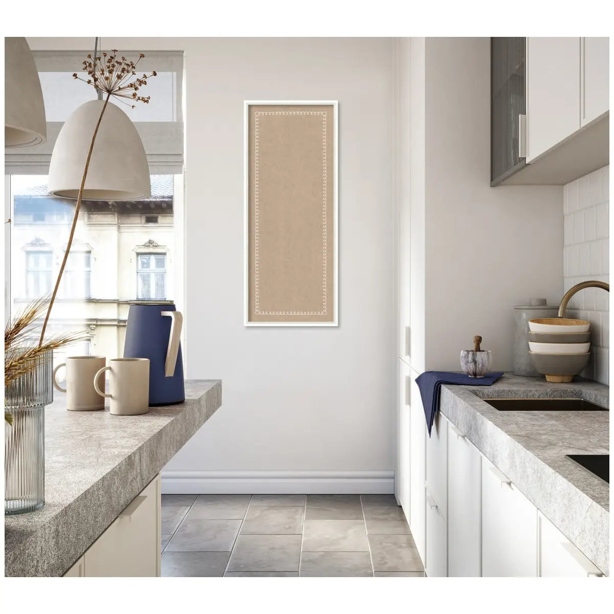 Bulletin Board - Pinboard White Scalloped Edge - kateandlaurel