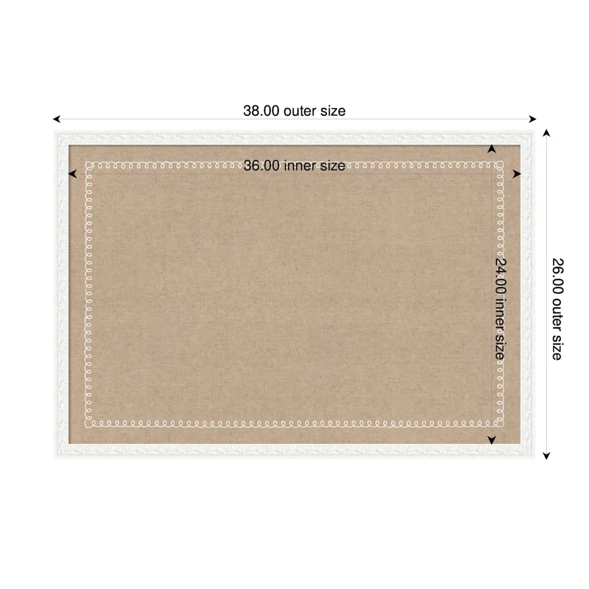 Bulletin Board - Pinboard White Scalloped Edge - kateandlaurel