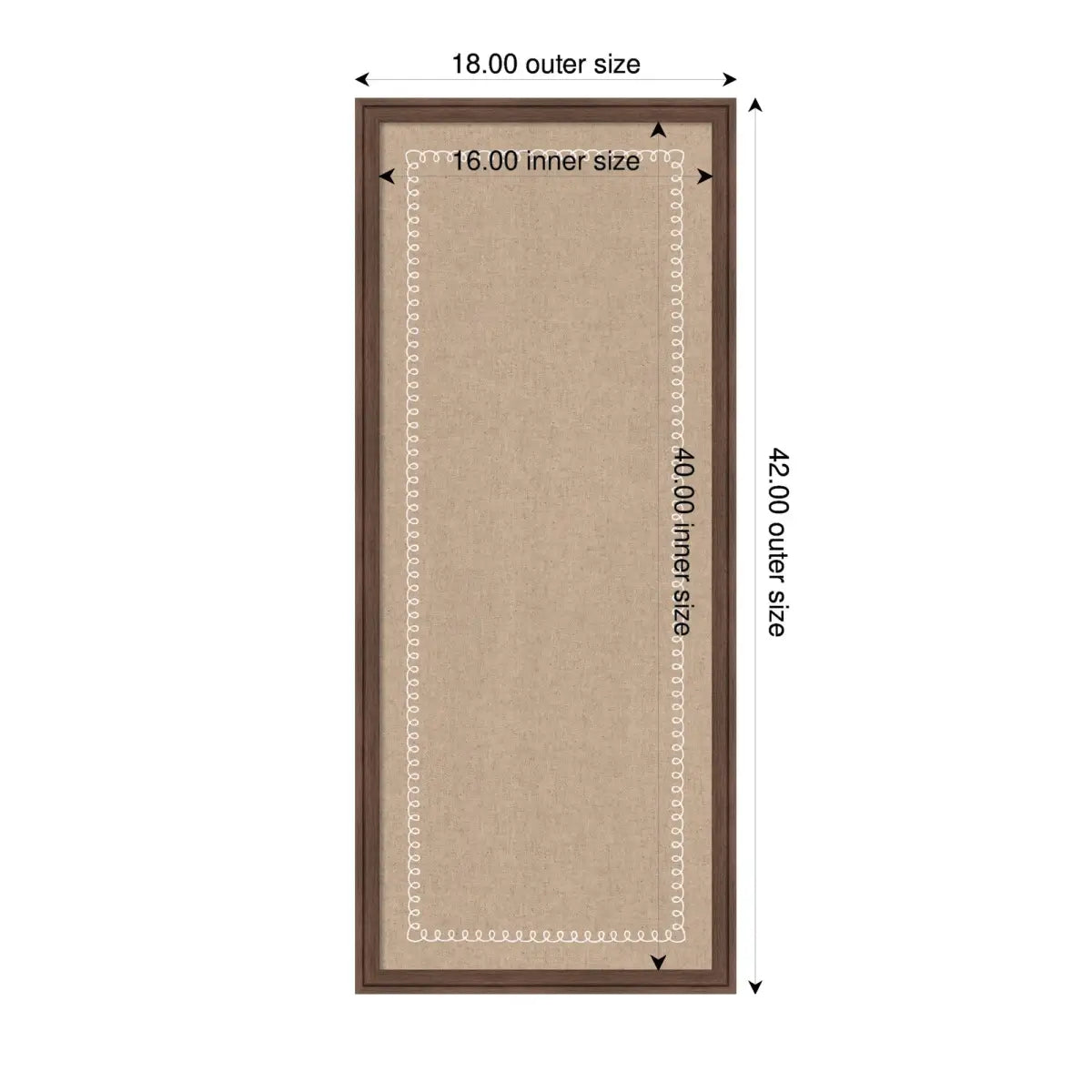 Bulletin Board - Pinboard White Scalloped Edge - kateandlaurel