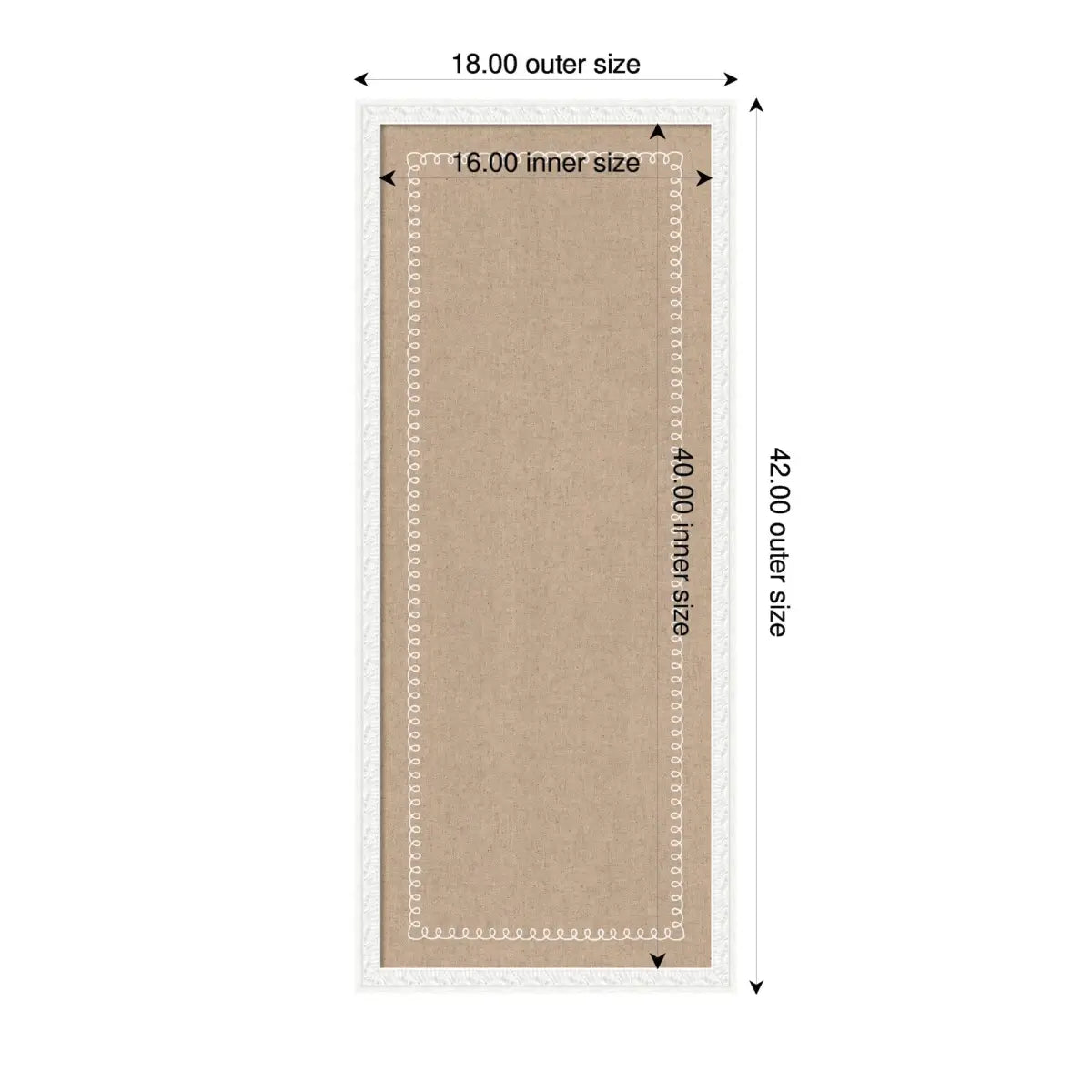 Bulletin Board - Pinboard White Scalloped Edge - kateandlaurel