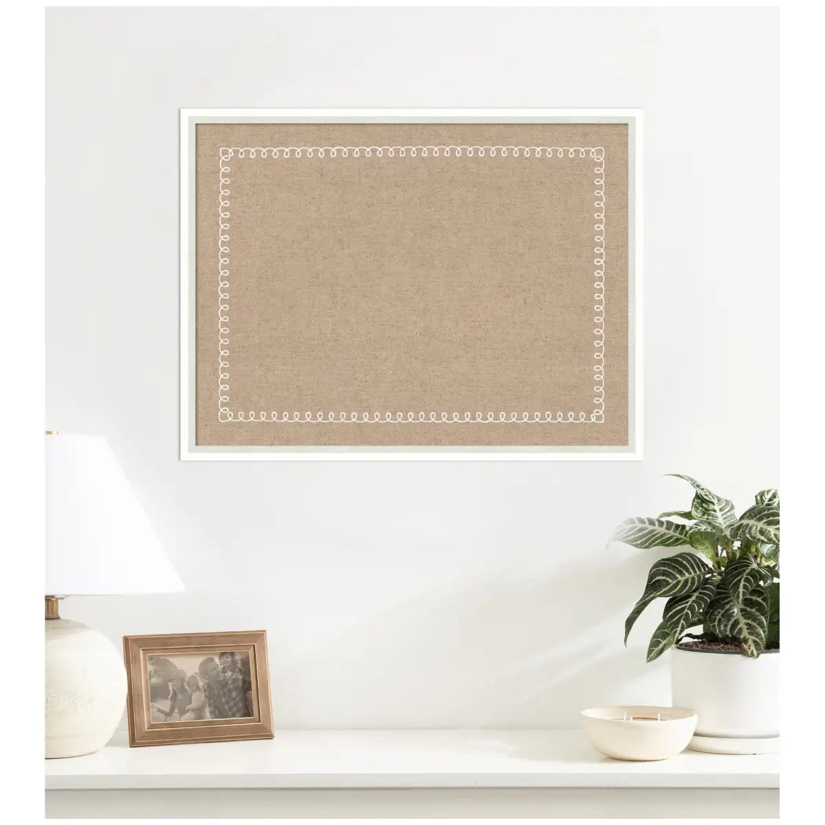 Bulletin Board - Pinboard White Scalloped Edge - kateandlaurel