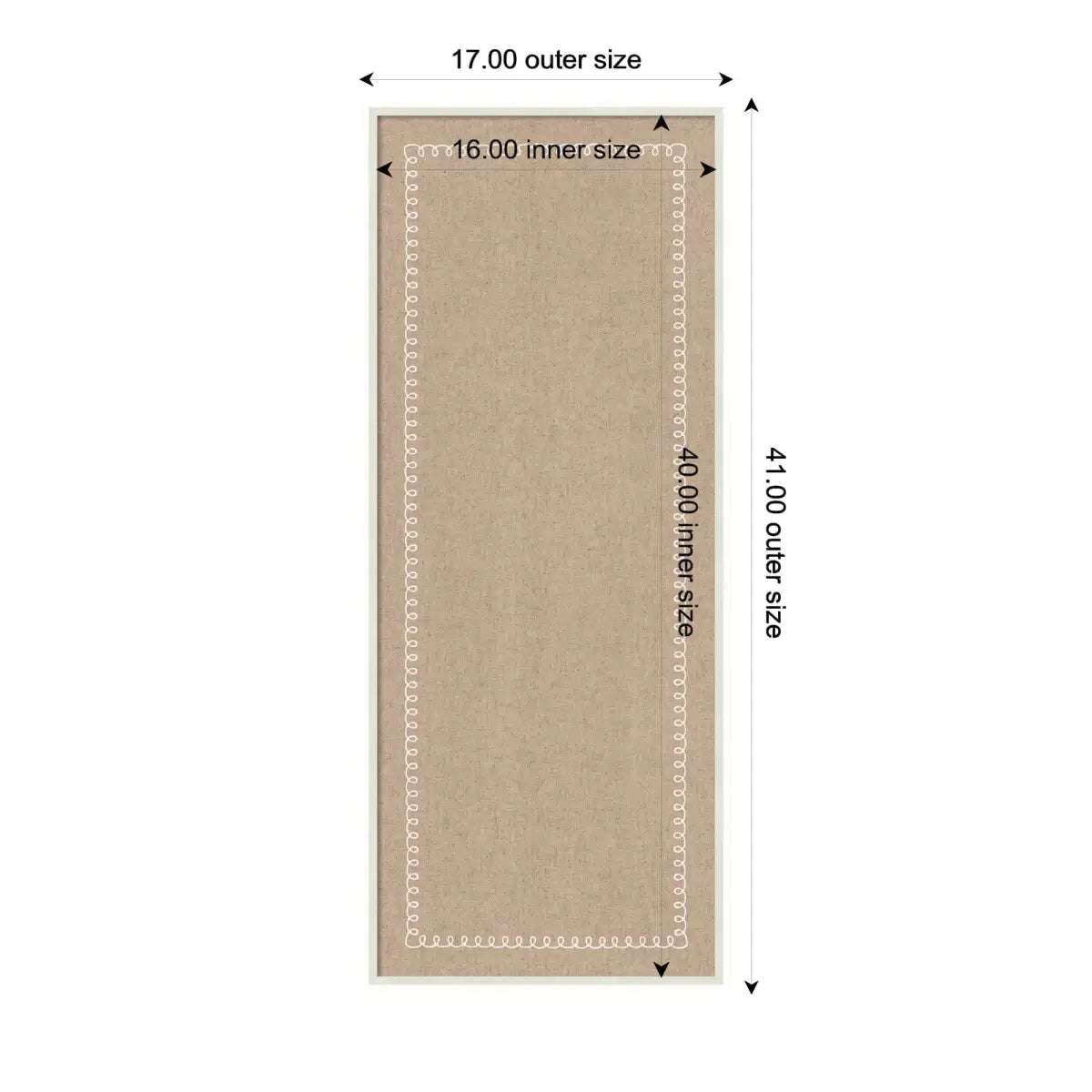 Bulletin Board - Pinboard White Scalloped Edge - kateandlaurel